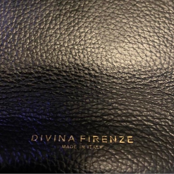 Divina Firenze Elegant Black Leather Shoulder Bag - Picture 3 of 5